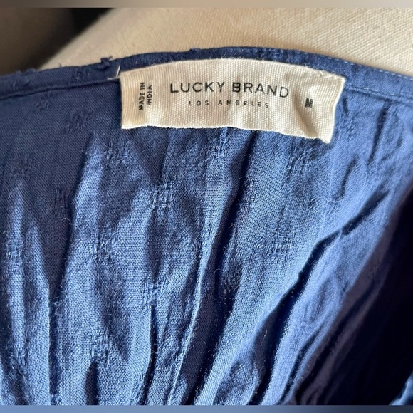 Lucky Brand | Boho Cotton Tiered Midi Dress | Night Shadow | Women’s M - Picture 5 of 5